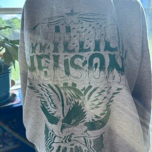 Gray Graphic Sweatshirt with Eagle Design